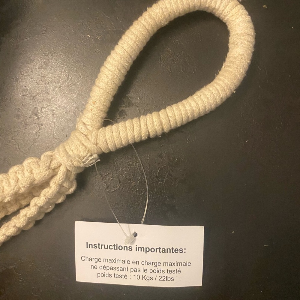 Handcrafted Macramé Plant Hanger New! - Picture 6 of 8
